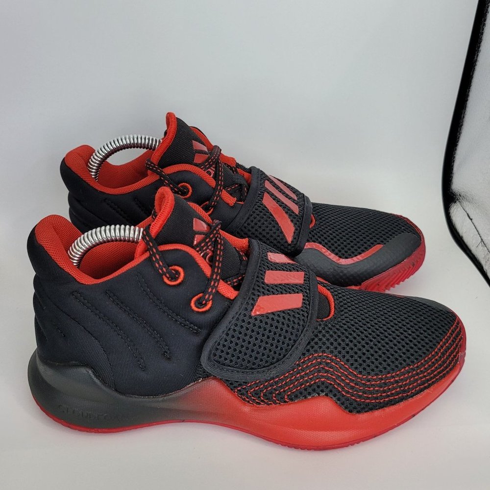 Adidas Deep Threat PrimeBlue Youth Basketball Shoes Black/Red GZ0096 US Size 4